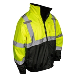 Radians SJ1210B  Class 3 2in1 High Visibility Bomber Safety Jacket