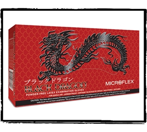 Microflex Black Dragon Latex Gloves