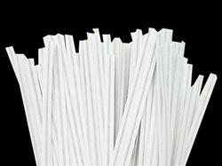 6" White Paper Twist Ties 2,000/cs