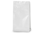 16 oz White Coffee Bags with Degassing Valve, 25 pack