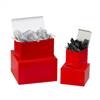 9 x 4 1/2 x 4 1/2" Holiday Red Gift Boxes