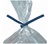 4" Blue Paper Ties 10,000/cs| CelloBags,com