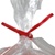 4" Red Paper Ties 10,000/cs| CelloBags,com