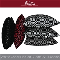 Waffle Check Flocked Suede PVC Cushion