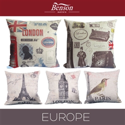 Europe Linen Cushion Cover