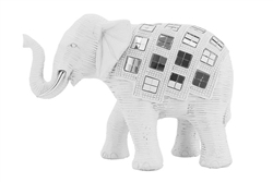 Elegant elephant white 19cm