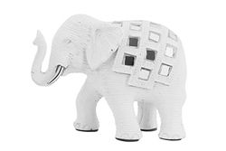 Elegant elephant white 11.5cm