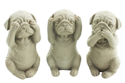 Dog set of 3 taupe