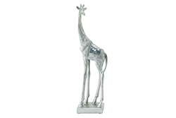 Tall giraffe 43cm silver