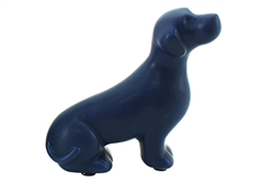 Blue sitting dog 11.1x4.1x10.3