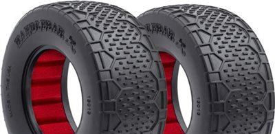 AKA Handlebar Std SC Clay Tires With Red Inserts (2)