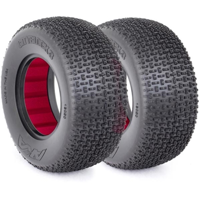 AKA City Block 3 Wide SC Tires, Super Soft, Red Inserts (2)