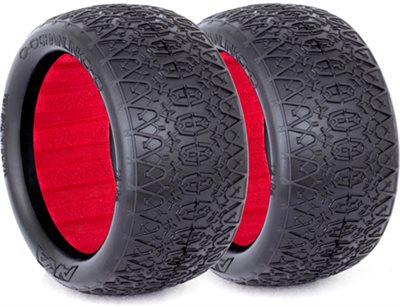 AKA 1/10 Buggy Evo Chain Link Rear Tires, Clay (2)