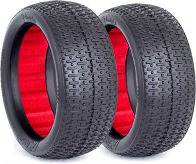 AKA 1/10 Buggy Evo Pinstripe 4wd Front Tires, Clay (2)