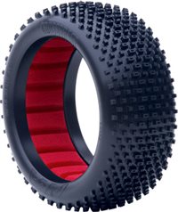 AKA Cross Brace 1/8 Buggy Super Soft Tires-Red Inserts (2)