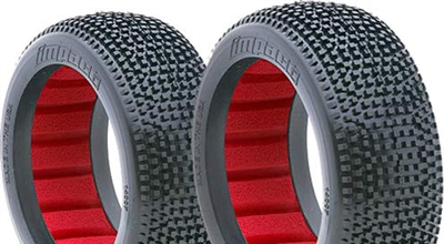 AKA Impact 1/8 Buggy Soft Tires With Red Inserts (2)
