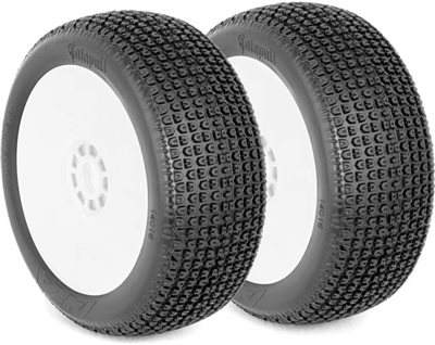 AKA Catapult 1/8 Buggy Soft Tires On White Evo Rims (2)