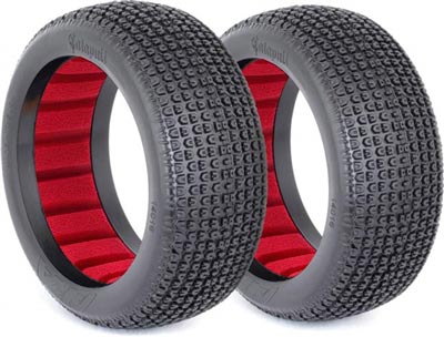 AKA Catapult 1/8 Buggy Super Soft Tires With Red Inserts (2)