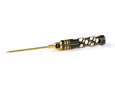 Arrowmax Hex/Allen Ball-Tip Wrench 2.5mm x 100mm Black Gold