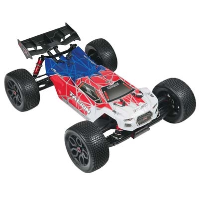 Arrma Talion 6S BLX 1/8th RTR Truggy, red / blue body