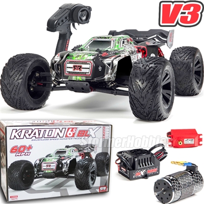 Arrma 1/8th Kraton 6S BLX Brushless 4wd Speed Monster RTR Truck with green body