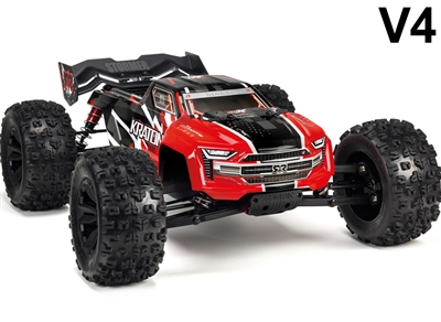 Arrma 1/8th Kraton 6S BLX 4wd Brushless Speed Monster Truck RTR with red body