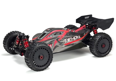 Arrma 1/8th Typhon 6S BLX 4wd Brushless Buggy RTR with red/grey body