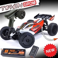Arrma Typhon Grom 4x4 Buggy RTR, red/white PACKAGE!