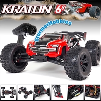 Arrma 1/8th Kraton 6S BLX 4wd Brushless 1/8 Monster Truck RTR with red body