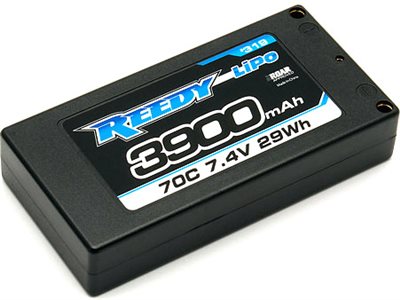 Reedy 3900mAh 70c 7.4v 2s Lp Shorty Lipo Battery, 4mm Bullets