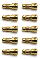 Reedy 3.5mm Gold Bullet Connectors, 10 Male
