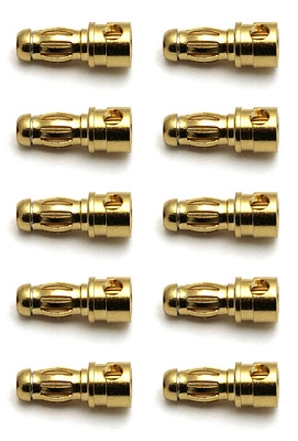 Reedy 3.5mm Gold Bullet Connectors, 10 Male
