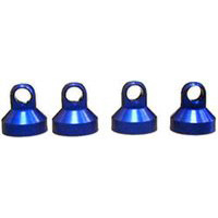 Associated Factory Team Shock Caps, Blue Aluminum (4)