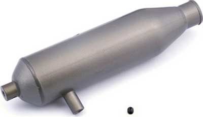 Associated Nitro TC3/Gt Torque-Tuned Side Exhaust Pipe, Natural Aluminum