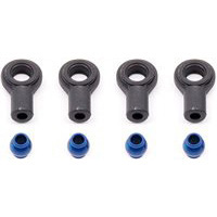 Associated SC10.2/T4.2 Shock Pivot Balls, Aluminum With Eyelets (4 Each)