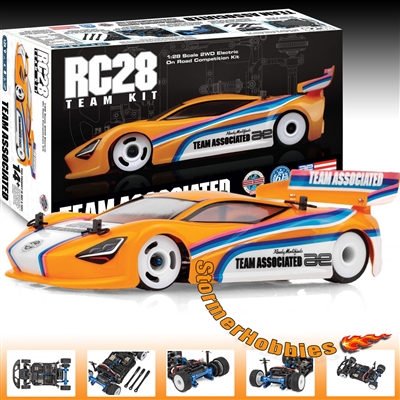 Team Associated RC28R Team Kit with Body and Tires- 1:28 Scale 2WD Electric On-Road Competition