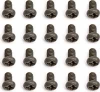 Associated Rival Mini/RC18T2 Button Head Phillips Screws, 2 x 3mm  (20)
