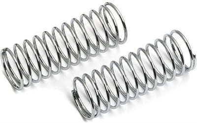 Associated Rival Mini/RC18T2 Rear Shock Springs-Silver, 1.64 Lb. (2)