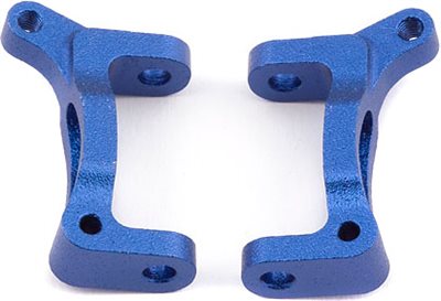 Associated Rival Mini FT Caster Blocks- 0 Degree, Blue Aluminum (2)