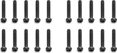 Associated RC18T2/18B2 Button Head Phillips Screws, 2 x 12mm (20)
