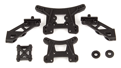 Associated Reflex 14B/14T Front and Rear Shock Towers and Wing Mounts Set