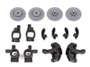 Associated Reflex 14R Steering and Caster Blocks, Rear Hubs, and Brake Discs