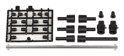 Associated Reflex 14R Outdrives, Pivot Balls, and Center Driveshaft