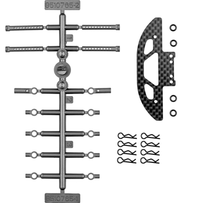 Associated RC28R Front Bumper And Body Mount Set