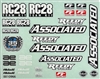 Associated RC28R Decal Set