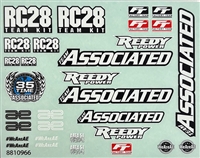 Associated RC28R Decal Set