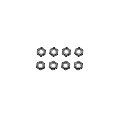 Associated Model 24 M2 Locknuts, black aluminum