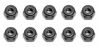 Associated Locknuts, M3, black steel