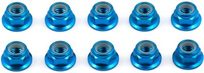 Associated Rival/MGT/MGT 8.0 Factory Blue Locknuts-5mm (10)