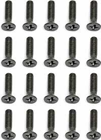 Associated Mini-MGT Flat Head Phillips Screws, 2.5 x 10mm (20)